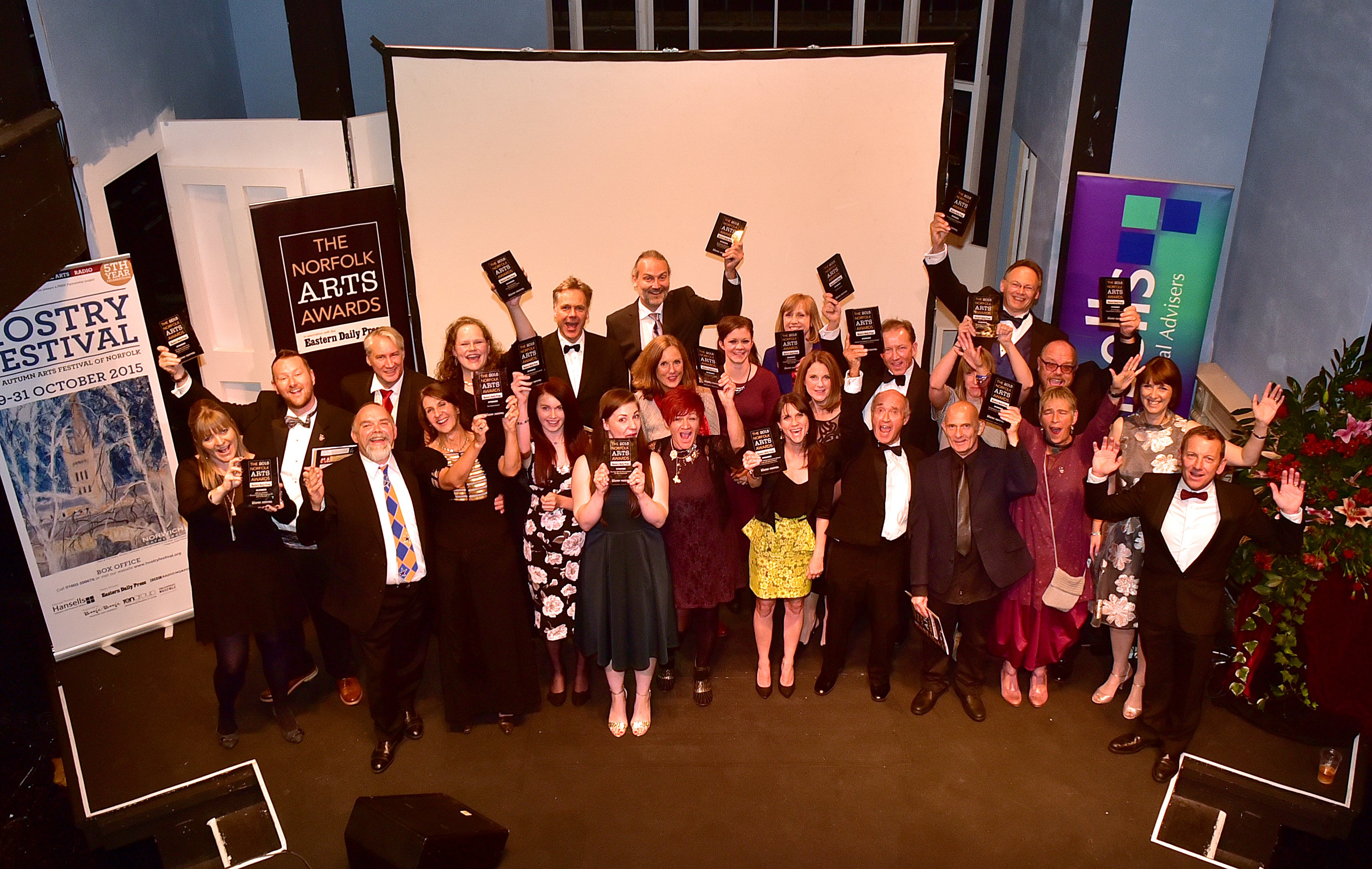 The 2015 Norfolk Arts Awards at The Maddermarket Theatre. The winners. Picture: ANTONY KELLY