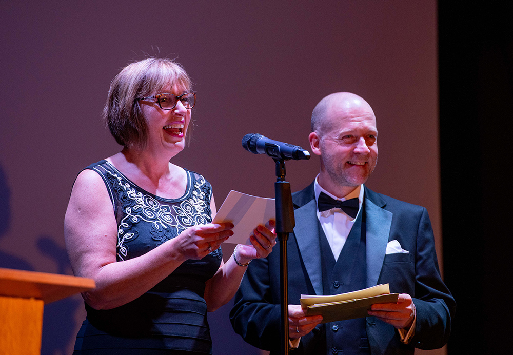The 2019 Norfolk Arts Awards at St George's Theatre, Great Yarmouth. Debbie Thompson and Stash Kirkbride. Photo credit ©Simon Finlay Photography.
